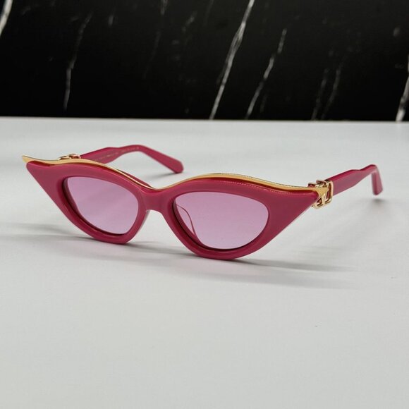 NEW V-GOLDCUT VLS-114D VALENTINO SUNGLASSES PINK CAT EYE EYEWEAR VALENTI… - Picture 4 of 12